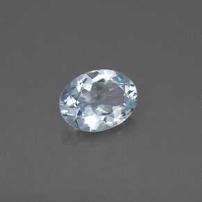 1.17 ct Blue Aquamarine Stone, Natural Aquamarine in Oval Facet Shape for Sale