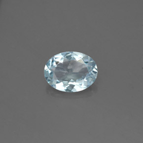 1.01 ct Blue Aquamarine Gemstone, Aquamarine Gem in Oval Facet Shape for Sale.