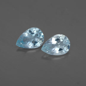 1.14 ct Blue Aquamarine Gemstone, Aquamarine Gem in Pear Facet Shape for Sale.