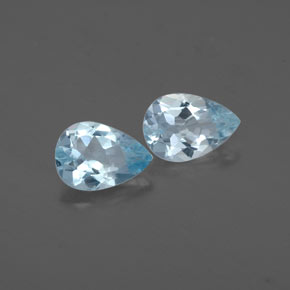 1.14 ct Blue Aquamarine Stone, Natural Aquamarine in Pear Facet Shape for Sale