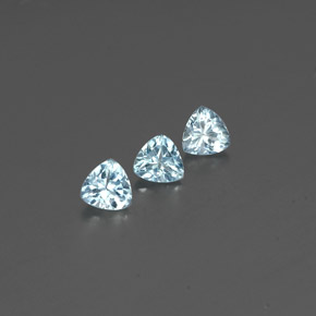1.40 ct Blue Aquamarine Stone, Natural Aquamarine in Trillion Facet Shape for Sale