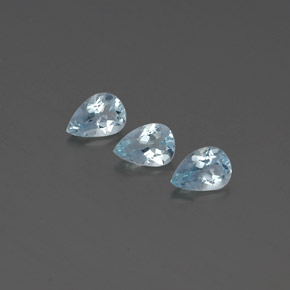 1.70 ct Blue Aquamarine Gemstone, Aquamarine Gem in Pear Facet Shape for Sale.