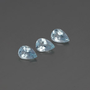 1.70 ct Blue Aquamarine Stone, Natural Aquamarine in Pear Facet Shape for Sale
