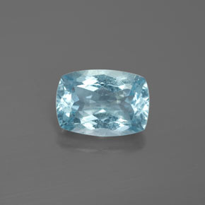 2.77 ct Blue Aquamarine Gemstone, Aquamarine Gem in Cushion-Cut Shape for Sale.