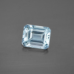 2.19 ct Blue Aquamarine Gemstone, Aquamarine Gem in Octagon Facet Shape for Sale.