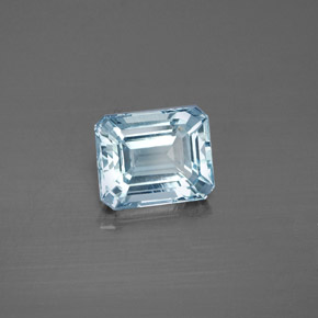2.19 ct Blue Aquamarine Stone, Natural Aquamarine in Octagon Facet Shape for Sale