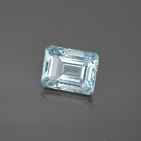 2.57 ct Blue Aquamarine Stone, Natural Aquamarine in Octagon Facet Shape for Sale