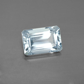 2.47 ct Blue Aquamarine Stone, Natural Aquamarine in Octagon Facet Shape for Sale