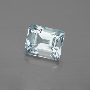 2.99 ct Blue Aquamarine Stone, Natural Aquamarine in Octagon Facet Shape for Sale
