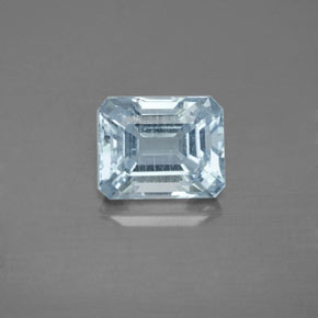 2.46 ct Blue Aquamarine Gemstone, Aquamarine Gem in Octagon Facet Shape for Sale.