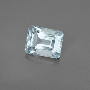 2.25 ct Blue Aquamarine Gemstone, Aquamarine Gem in Octagon Facet Shape for Sale.