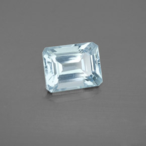 2.25 ct Blue Aquamarine Stone, Natural Aquamarine in Octagon Facet Shape for Sale