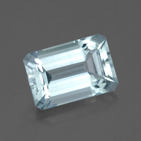 3.20 ct Blue Aquamarine Stone, Natural Aquamarine in Octagon Facet Shape for Sale