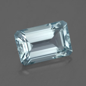 3.19 ct Blue Aquamarine Stone, Natural Aquamarine in Octagon Facet Shape for Sale