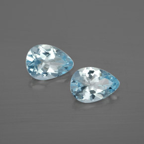 1.21 ct Blue Aquamarine Stone, Natural Aquamarine in Pear Facet Shape for Sale