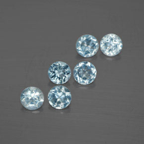 1.47 ct Blue Aquamarine Gemstone, Aquamarine Gem in Round Facet Shape for Sale.