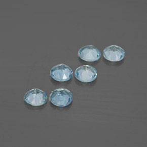 Aquamarine Gemstone in 4 mm (calibrated) Size for Sale, Aquamarine Stone in Light Blue Color