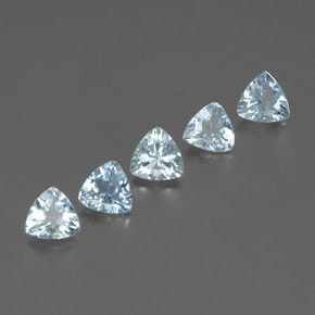 1.87 ct Blue Aquamarine Stone, Natural Aquamarine in Trillion Facet Shape for Sale