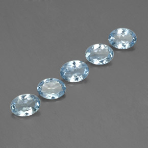 2.95 ct Blue Aquamarine Stone, Natural Aquamarine in Oval Facet Shape for Sale