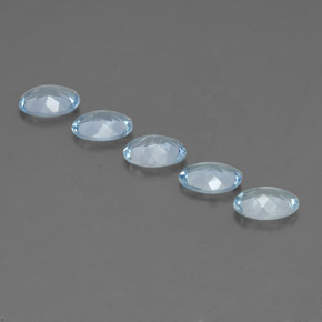 Aquamarine Gemstone in 7 x 5 mm (calibrated) Size for Sale, Aquamarine Stone in Light Blue Color