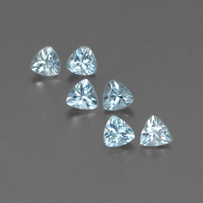 1.48 ct Blue Aquamarine Gemstone, Aquamarine Gem in Trillion Facet Shape for Sale.