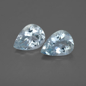 1.83 ct Blue Aquamarine Gemstone, Aquamarine Gem in Pear Facet Shape for Sale.