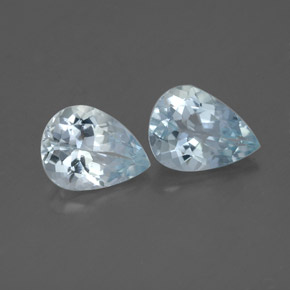 1.83 ct Blue Aquamarine Stone, Natural Aquamarine in Pear Facet Shape for Sale