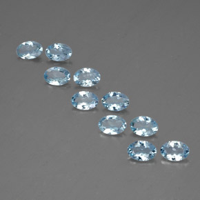 3.75 ct Blue Aquamarine Gemstone, Aquamarine Gem in Oval Facet Shape for Sale.