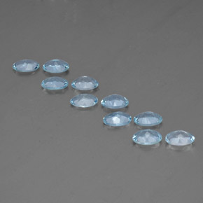 Aquamarine Gemstone in 6.1 x 4.2 mm Size for Sale, Aquamarine Stone in Light Blue Color