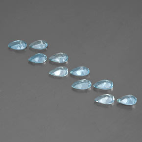 Aquamarine Gemstone in 6 x 4 mm (calibrated) Size for Sale, Aquamarine Stone in Light Blue Color