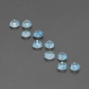 Aquamarine Gemstone in 4 mm (calibrated) Size for Sale, Aquamarine Stone in Light Blue Color