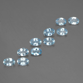 4.03 ct Blue Aquamarine Stone, Natural Aquamarine in Oval Facet Shape for Sale