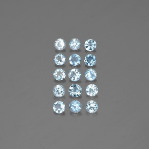 2.48 ct Blue Aquamarine Gemstone, Aquamarine Gem in Round Facet Shape for Sale.