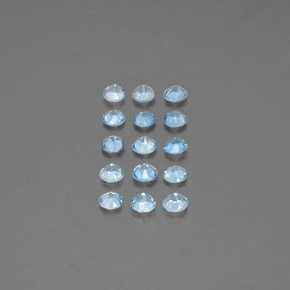 Aquamarine Gemstone in 3.5 mm (calibrated) Size for Sale, Aquamarine Stone in Light Blue Color