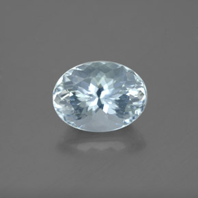 2.01 ct Blue Aquamarine Gemstone, Aquamarine Gem in Oval Facet Shape for Sale.