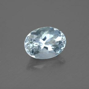2.01 ct Blue Aquamarine Stone, Natural Aquamarine in Oval Facet Shape for Sale