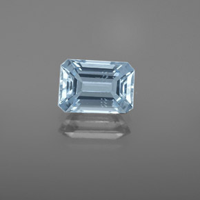 Aquamarine 1.6 Carat Octagon / Emerald Cut from India (Karur) Gemstone