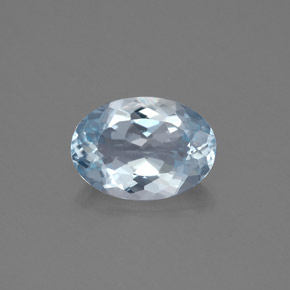 1.32 ct Blue Aquamarine Gemstone, Aquamarine Gem in Oval Facet Shape for Sale.