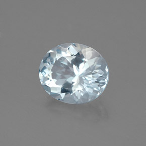 1.74 ct Blue Aquamarine Gemstone, Aquamarine Gem in Oval Facet Shape for Sale.