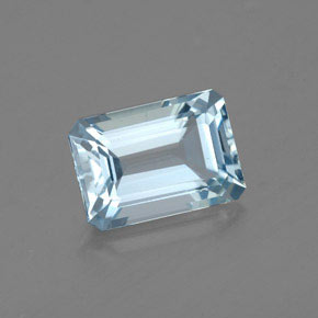 1.90 ct Blue Aquamarine Stone, Natural Aquamarine in Octagon Facet Shape for Sale
