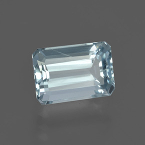 1.92 ct Blue Aquamarine Stone, Natural Aquamarine in Octagon Facet Shape for Sale