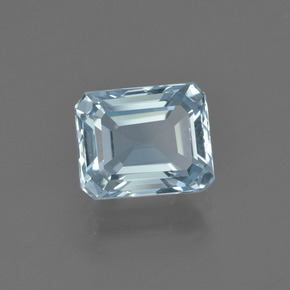 Blue Aquamarine 1.9 Carat Octagon / Emerald Cut from India Gemstone