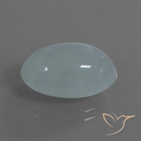 9.63 ct Blue Aquamarine Stone, Natural Aquamarine in Oval Cabochon Shape for Sale