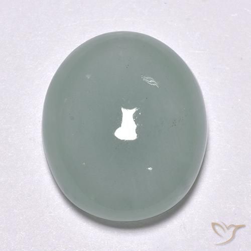 Acquamarina blu da 9,6 ct, cabochon ovale da 15,7 x 13,1 mm del Madagascar, Photo A