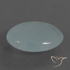 7.05 ct Blue Aquamarine Stone, Natural Aquamarine in Oval Cabochon Shape for Sale