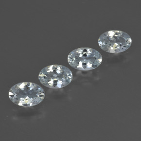 1.72 ctw White Aquamarine Stones, Natural Aquamarine in Oval Facet Shape for Sale