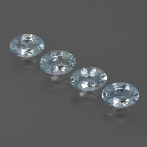 Небесно Голубой Аквамарин Камень - 0.4ct Фасетный Овал (ID: 418620)