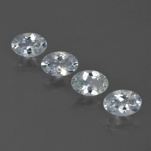 Very Light Blue Aquamarine Gem - 0.4ct Oval Facet (ID: 418624)