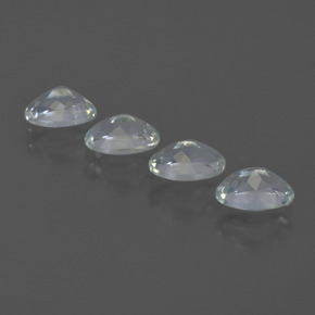 Aquamarine Gemstones in 6.1 x 4.2 mm Size for Sale, Aquamarine Stones in Very Light Blue Color