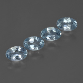 1.68 ctw Blue Aquamarine Stones, Natural Aquamarine in Oval Facet Shape for Sale